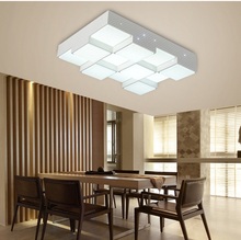 Luminária de teto em cubo acrílico com led, iluminação para o teto de interiores, sala de estar, quarto e estudo 2024 - compre barato