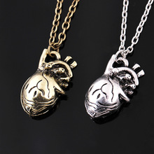 Vintage Anatomical Heart Pendant Necklace Anatomy Jewelry Women Men Science Biology Gift For Doctor Nurse Medical Student 2024 - buy cheap