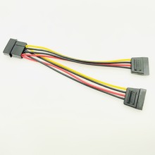 Cabos e conectores de computador molex 4pin ide para dual sata 15pin cabo de alimentação divisor y fonte de energia do disco rígido 4pin para cabo sata 2024 - compre barato