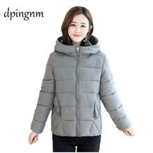 Abrigo largo y grueso de algodón con capucha para mujer, chaqueta cálida de talla grande con cuello de pelo, estilo de Corea del Sur invierno, novedad de 2018 2024 - compra barato