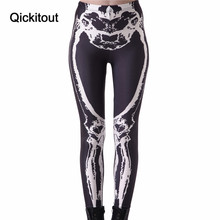 Newspace Qickitout Leggings 2016 Top Venda Quente a Noiva Cadáver Impresso aptidão leggings mulheres roupas de marca calças do punk rock 2024 - compre barato