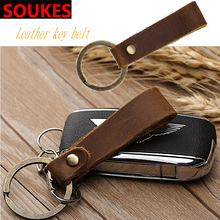 Car Key Rings Genuine Leather Keychain Holder For Volkswagen VW Polo Passat B5 B6 CC Golf 4 5 6 7 Touran T5 Tiguan Bora Scirocco 2024 - buy cheap