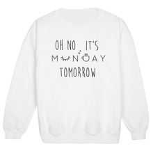 Sugarbaby Oh No Its Monday Sweatshirt Jumper Funny Fun Tumblr Hipster Swag Grunge Kale Goth Punk New Retro Pink Top Fashion Tops 2024 - buy cheap