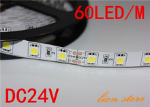Светодиодная лента S605 IP20 5050 SMD 24 В, гибкая лампа 60 светодиодов/м, 5 м 300 светодиодов, белый, теплый белый, холодный белый синий, зеленый, красный, желтый 2024 - купить недорого
