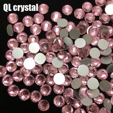 Diamantes de imitación con pegamento rosa para decoración de uñas, cristal de reverso plano para gimnasia, ropa, zapatos, Nail Art, 3D 2024 - compra barato