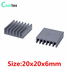 Disipador de calor de aluminio extruido, radiador para chip IC electrónico RAM, 20x20x6mm, 500 unids/lote 2024 - compra barato