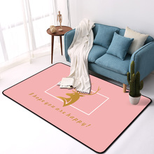 Alfombras de estilo nórdico rosa para sala de estar, esterilla de suelo antideslizante para mesa de café, dormitorio, decoración, juego de niños/bebés, alfombras para gatear 2024 - compra barato