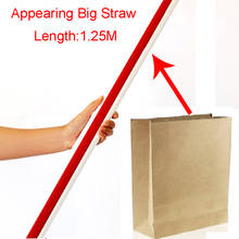 Appearing Big Straw From Empty Bag Hat Sucker 125cm Stage Magic Tricks Close Up Magic Tricks magia Toys Kid Gift Free Shipping 2024 - buy cheap
