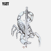 YJZT 10*14.3CM Unique Injured Scorpion Decor Car Stickers Bumper Car Window Personalized 11A0635 2024 - buy cheap