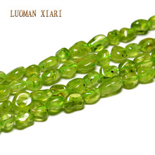 Natural Peridot Stone Beads Irregular Gravel Straight Hole For Jewelry Making 4-6 mm DIY Bracelet Necklace Material Strand 15'' 2024 - buy cheap