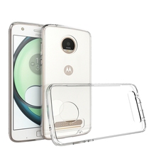 Capa de cristal para motorola moto z play, capa transparente, à prova de choque, bolsa de transporte, macia, tpu e máscara de telefone acrílica 2024 - compre barato