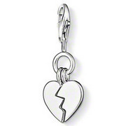 Pingente coração quebrado clássico diy, serve para pulseiras & colares, joias para mulheres, keyque sch0494 2024 - compre barato