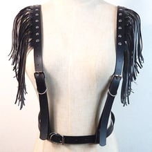 2019 New Fashion Hot sexy Punk women faux Leather belt Body Bondage Sculpting Harness Waist Belt Straps Suspenders Tassel Belts 2024 - buy cheap