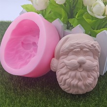 Great-Mold Santa Claus Design Silicone Soap Mold 3D Silicone Molds For Decorating Soap 2024 - buy cheap