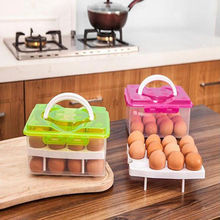 Organizador de almacenamiento de cocina de color plástico aleatorio caja contenedora de huevos + B + Q 2024 - compra barato