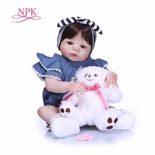 NPK-Muñeca Reborn de silicona para niñas, juguete de muñeca de 22 pulgadas, tamaño 56cm 2024 - compra barato