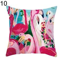 Cushion Cover 1pc Sweet Flamingo Design Throw Pillow Case Cushion Cover Home Sofa Cafe Car Decor 2024 - buy cheap