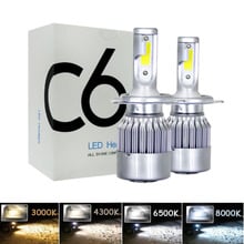 2Pcs H7 LED Turbo H4 Car Headlight Bulb COB H11/H8/H9 H1 H3 9005/HB3 9006/HB4 Hir2 H27 8000LM 4300K 6000K 12V 24V Auto Voiture 2024 - buy cheap