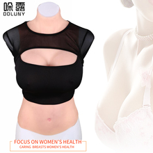 Long high-necked half-length Silicone Breast G Cup Fake Chest Fake Huge Boobs Breast Forms for Crossdressing Shemale D29 2024 - buy cheap