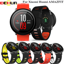 Behua-pulseira de silicone para relógio inteligente, 22mm, para xiaomi, huami, amazfit, stratos pace 2s, 2, 3, gtr, acessórios de pulseiras de substituição 2024 - compre barato