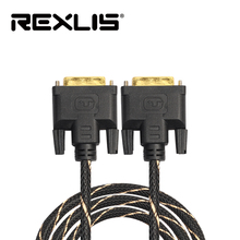 REXLIS ЖК-дисплей Цифровой Монитор DVI D к DVI-D Золото Мужской 24 + 1 Pin Dual Link ТВ кабель для TFT 0,5 м/1 м/1,8 м/3 m/5 m/10 m/15 m 2024 - купить недорого