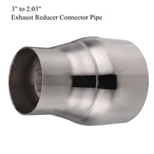 3'' to 2.03'' Stainless Steel Flared Exhaust Reducer Connector Pipe Adapter Tube 76.2mm to 51.6mm 2024 - buy cheap