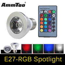 4W Spotlight RGB Led Lamp E27 Dimmable Led Bulb Spot Light Bombilla Lampada Lampadine Ampoule Ampolleta Lampara Foco AC110V 220V 2024 - buy cheap