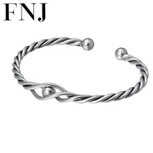 FNJ Lucky Ball Bangle 925 Silver Adjustable Size 58mm Original S925 Sterling Silver Bangles for Women Jewelry 2024 - buy cheap