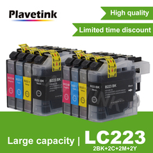 Plavetink Printer Cartridges Compatible For Brother LC223 LC221 MFC-J4420DW J4620DW J4625DW J5320DW J5620DW Full Ink Cartridge 2024 - buy cheap