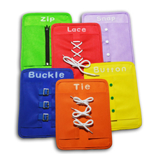 6 Pcs/set Baby Early Learning Kits Basic Life Skills Toys Learn To Dress Boards Button Buckle Tie Educational Toys Kids Gift 2024 - buy cheap
