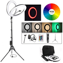 18 Inch RGB Ring Light Dimmable 5500K LED Ring Lamp With Tripod ringlight Studio Photo Lamp For Photography Light Ring YouTube 2024 - buy cheap