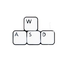 Pin esmaltado "WASD" para teclado, broches de solapa, insignias de icono de juego, botón de mochila vaquera, regalo para amigos 2024 - compra barato