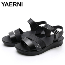 Yaerni sandálias femininas para verão, sapatos de praia, com lantejoulas, em pu, com gancho, 2019 2024 - compre barato