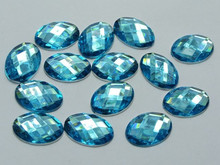100pcs  Blue Flatback Acrylic Rhinestone Oval  13X18mm No Hole jewely diy Accessories 2024 - buy cheap