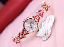 Colar de borboleta feminino, preto, branco, rosa, pulseira de corrente, aço inoxidável, relógio de pulso 2024 - compre barato