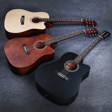 Guitarra preta folk, violão jacarandá, com dedo, para iniciantes, prática agt36, 41 polegadas 2019 2024 - compre barato
