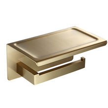 Nordic Gold Brass paper towel rack bathroom 304 stainless steel rolled paper toilet paper rack bathroom accessories set 2024 - buy cheap