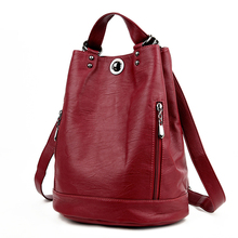 Модный многофункциональный женский рюкзак из искусственной кожи, черный рюкзак, большая Вместительная дорожная сумка, женские рюкзаки, сумки на плечо, Mochila 2024 - купить недорого
