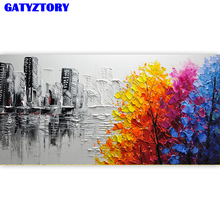 GATYZTORY Frame 60x120cm City DIY Painting By Numbers Acrylic Paint By Numbers Landscape Wall Art Canvas Painting For Home Decor 2024 - buy cheap