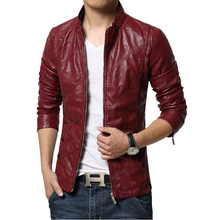 Hot Sale Men Leather Jacket Brand Coat Motorcycle Leather Jackets Leather PU Jacket Coat Stand Collar Size M-6XL 2024 - buy cheap