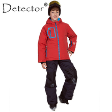 Detector de chaqueta y pantalones de invierno, traje de esquí y Snowboard, ropa gruesa para niños, conjunto de invierno para exteriores, conjunto doble adecuado, 20-30 grados 2024 - compra barato