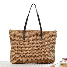 Women's summer beach bag large capacity hand-woven rattan bag bohemian straw bag handbag 2024 - buy cheap