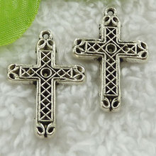 200 pieces antique silver cross charms 29x20mm #1683 2024 - buy cheap