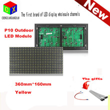 P10 DIP outdoor single yellow led panel 320*160 mm 32*16 pixel  for  moving led display screen 2024 - buy cheap