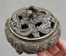 Queimador de incenso colecionável com estátua de bronze favorito chinês dragon 2024 - compre barato