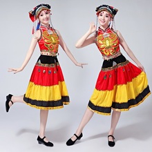 Hmong Китайская одежда дизайн женская Китайская народная танцевальная классическая одежда hmong для танцев на заказ платье hmong Одежда для танцев на сцене DD1957 2024 - купить недорого