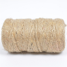 100Meters/Roll Natural Jute Linen Rope Hand DIY Craft Wedding Cake Gift Box Wrap Knitting Linen Rope Home Decoration Accessories 2024 - buy cheap