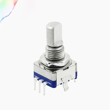 5PCS Half axis rotary encoder, handle length 15mm code switch/ EC11 / digital potentiometer with switch 5Pin Free shopping 2024 - buy cheap