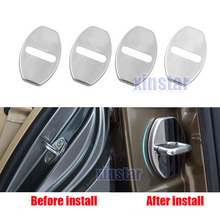 4pcs/lot 304 steel stainless Quattro Sline car door lock cover  for Audi A3 A4 A6 A7 S3 S4 S5 S6 Q3 Q5 Q7 TT S RS 2024 - buy cheap