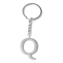 Hot Large-size 3D Metal English Initials A-Z Charm Keychain Alphabet Letter Q Pendant Long Chain Keyring customizable 2024 - buy cheap